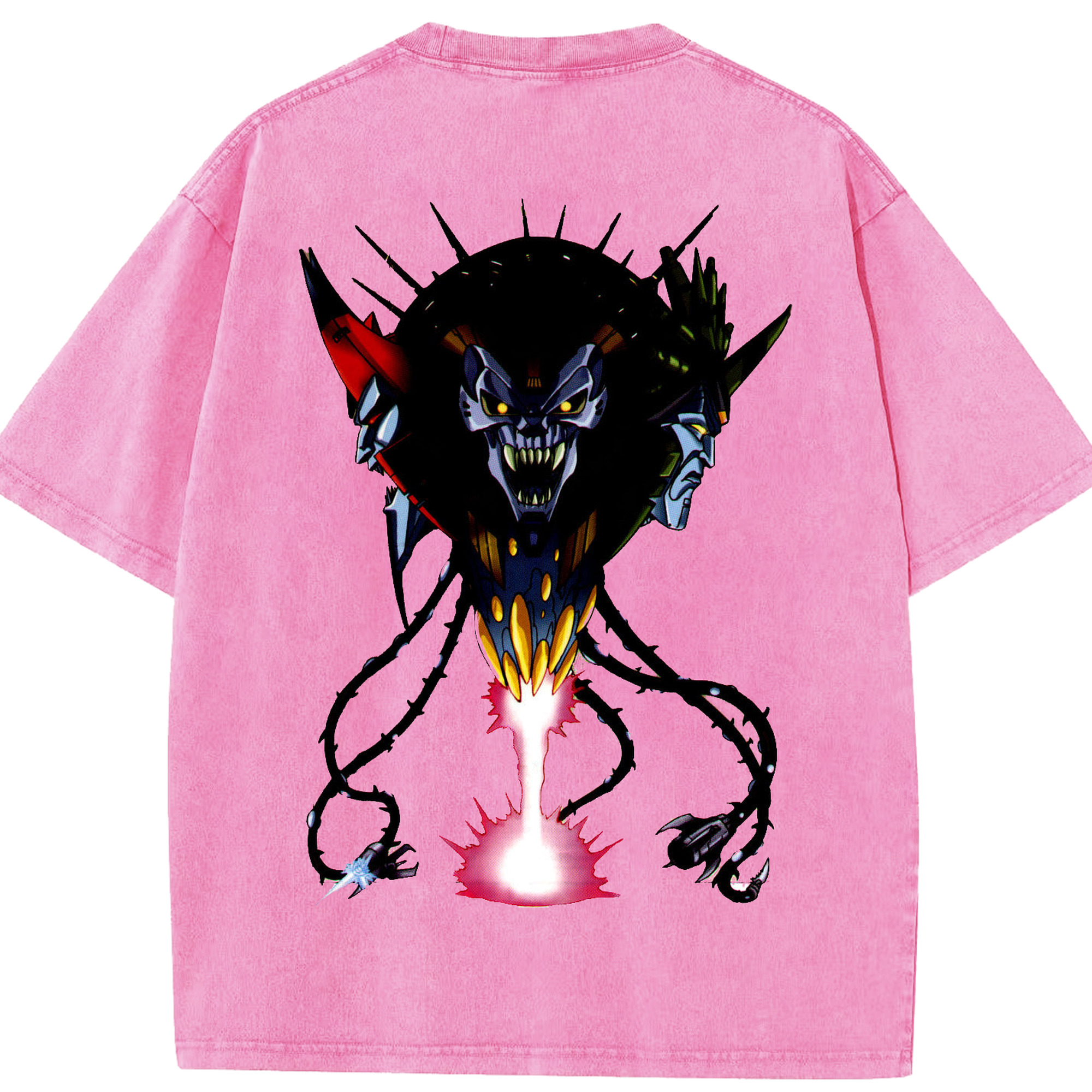 （画像用）  綿100% ヴィンテージ風 半袖Tシャツ（背面プリント）